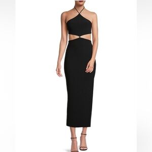 Bec & Bridge Iris Cut-Out Halter A-Line Midi-Dress